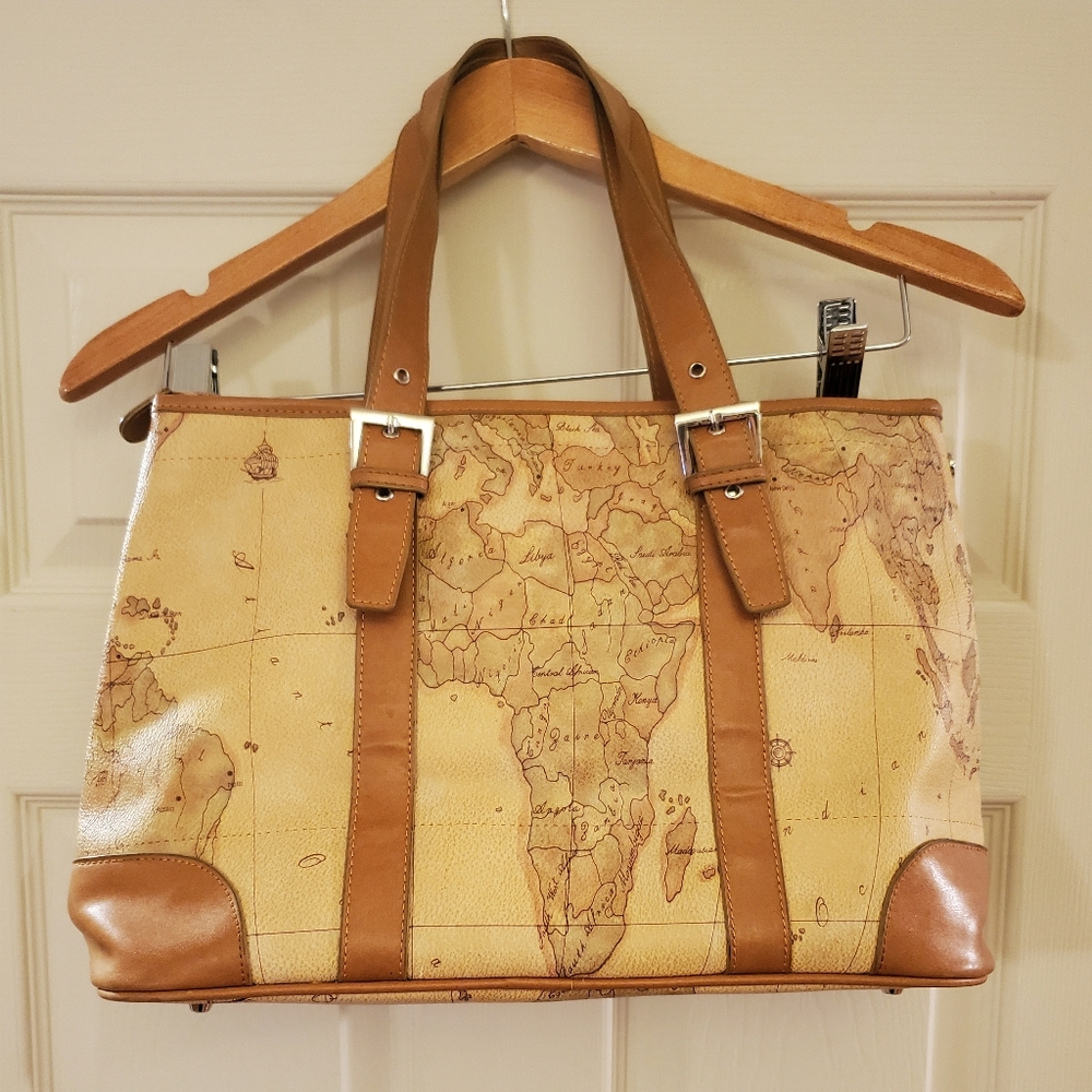 Geo Print Canvas Tote Bag